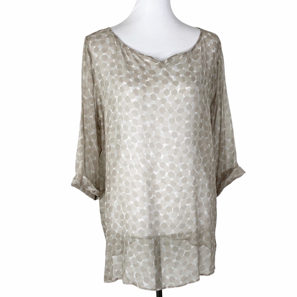 Rosso35 Womens Silk Tunic Blouse Italian Sz. 50 NWT